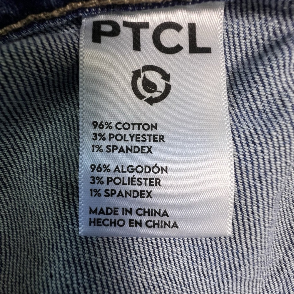 NWT PTCL Ethical Denim Mini Skirt 90's Y2K with Pockets Size 28 Med Wash - Picture 6 of 9